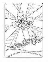 Cross Coloring Pages Easter Jesus Christ Color Printable Adult Getcolorings Ad sketch template