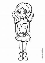 Coloring Pages Cute Girls Printable Kids 4kids sketch template