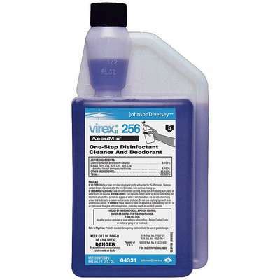 diversey disinfectant cleaner  oz bottle unscented liquid