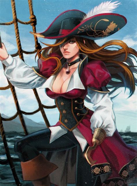 Female Pirate Captain Anime Captain Bonny By Reirei On