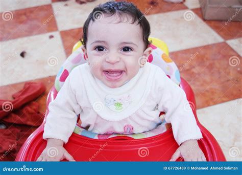 happy arab baby girl stock image image  young arab