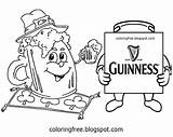 Coloring Guinness Colouring Beer Pages Printable Drawing Color Kids Multipart Surroundings Interesting Colour Early Irish Patrick Things Mug sketch template