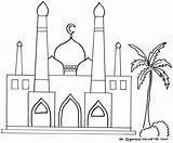 Masjid Mewarnai Islami Pilih Papan Colouring sketch template