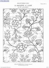 Jacobean Crewel Floral sketch template