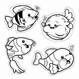 Fish Coloring Cut Template Cute Cutouts Printable Pages Clipart Outline Kids Coloringhome Ocean Outs Sheet Templates Database Stamps Animal Library sketch template