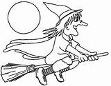 Halloween Witches Colorings Broomstick Matura Zboara Flying Broomsticks Sfatulmamicilor Primeraplana sketch template
