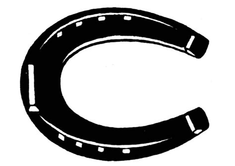 horseshoe coloring page clipart