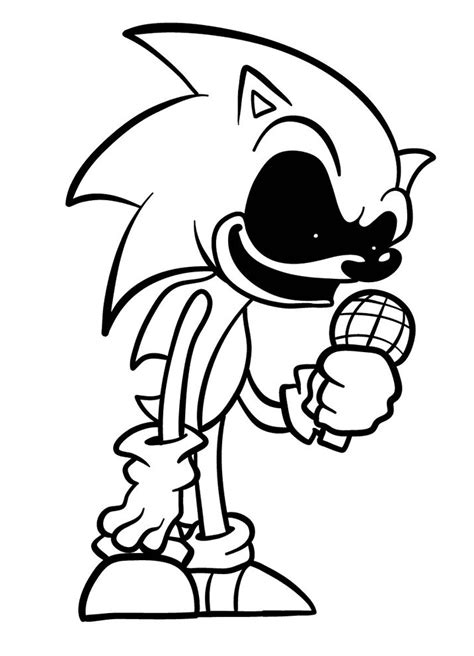 sonic exe coloring page  printable coloring pages
