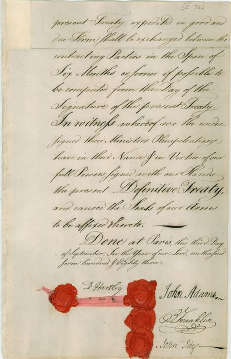 signed sealed  delivered  treaty  ended  revolutionary war beehive