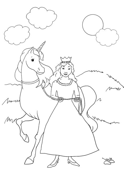 gambar  unicorn princess coloring pages fantasy printable sofia