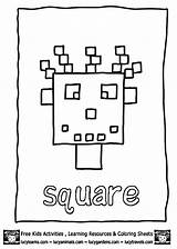 Square Coloring Pages Print Color Kids sketch template
