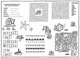 Menu Kids Restaurant Coloring Menus Activity Placemats Children Kid Restaurants Pages Activities Printable Puzzles Sea Word Search Back Worksheet Worksheets sketch template