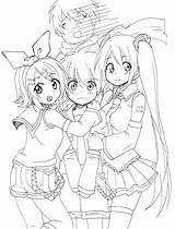 Vocaloid Pages Deviantart Lineart Colouring Coloring Anime Doodle Sheets Drawings Otaku Group Groups Girl Choose Board sketch template