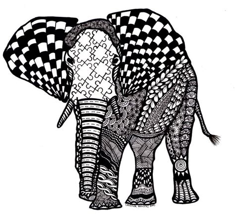 elephant doodle zentangle elephant elephant drawing zentangle