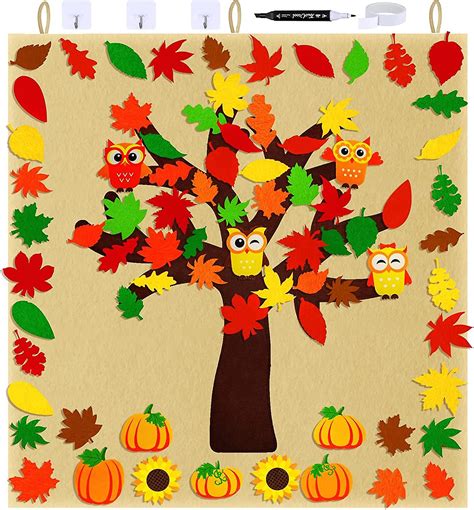 fall tree   craft kit fall felt bulletin board set felt fall