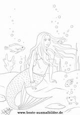 H2o Meerjungfrau Unterwasserwelt sketch template