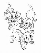Coloring Dalmations Pages Puppy Kids sketch template