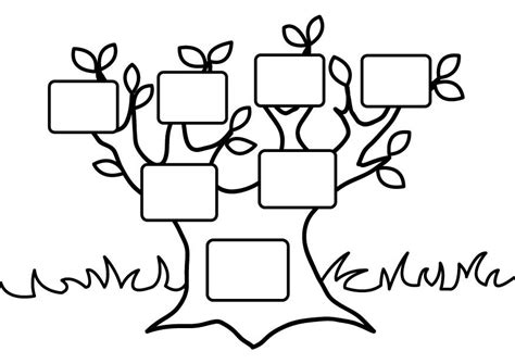 family tree coloring pages   family tree coloring