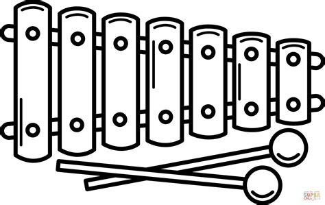 xylophone coloring page  printable coloring pages