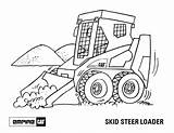 Coloring Skid Steer Pages Bobcat Drawing Loader Cat Tractor Printable Getcolorings Getdrawings Color sketch template