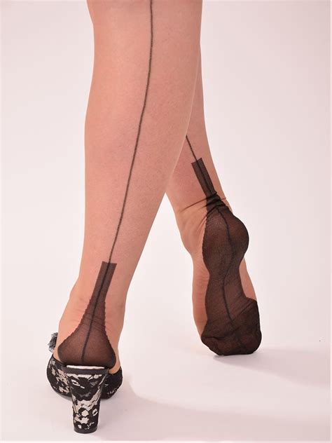 Fully Fashioned Stockings Full Contrast Seam Stockings Fully