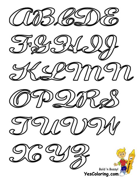 alphabet print outs cursive alphabets  letters alfabets