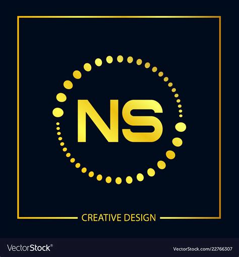 initial letter ns logo template design royalty  vector