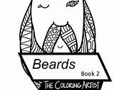 Coloring Beards Instant Book sketch template