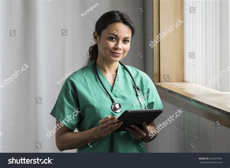 portrait   health professional nurse stock photo