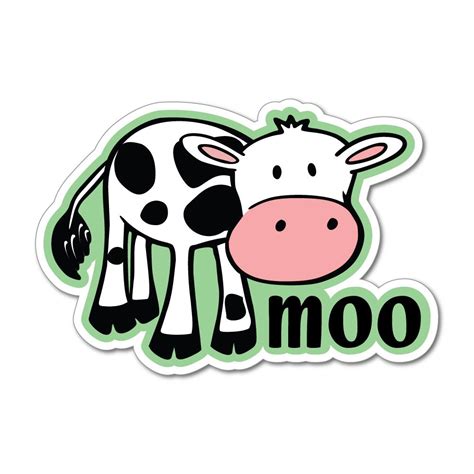 Cow Moo Cute Friends Not Food Vegan Vegetarian Farm Car Sticker Decal