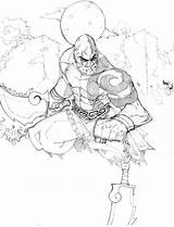 God War Drawing Kratos Getdrawings sketch template
