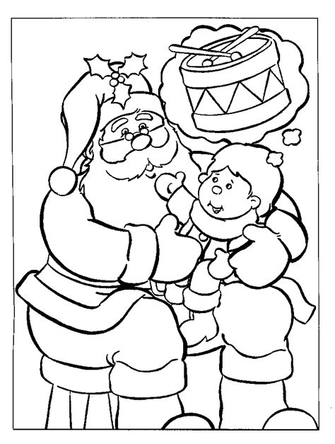 santa claus  baby  christmas day coloring pages disney