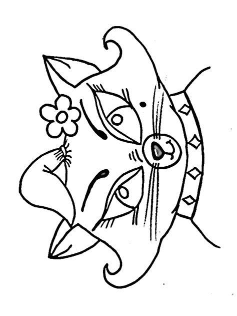 cat face coloring page  printable cat face coloring sheet