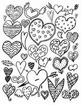 Coloring Pages Heart Hearts Candy Flowers Adults Double Printable Getcolorings Detailed Anatomical Human Book Valentine Colouring Coloringcafe sketch template