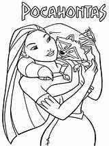 Pocahontas Mycoloring sketch template