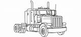 Semi Coloring Truck Pages Trucks Big Printable Easy Kenworth Kids Simple W900 Rig Print Color Cool Colouring Book Para Colorear sketch template