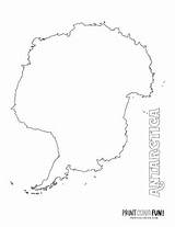 Antarctica Coloring Continent sketch template