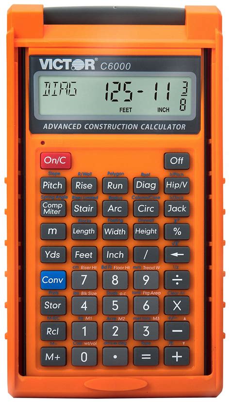 victor advanced construction calculator  display digits    length    width