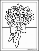Roses Bouquet Getdrawings sketch template