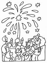 Kleurplaten Nieuwjaar Vuurwerk Annee Animaatjes sketch template