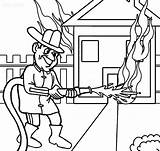 Coloring Firefighter Pages Printable Fireman Getdrawings sketch template