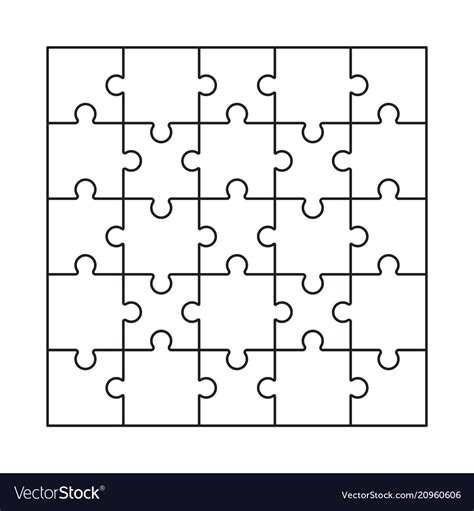 puzzle blank template royalty  vector image
