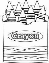 Crayon Coloring Crayons Pages Box Clipart Printable Color Outline Clip School Preschool Crayola Back Quit Worksheets Drawing Blank Kids Colouring sketch template