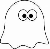 Ghost Coloring Pages Cartoon Halloween Little Printable Clipart Kids Simple Templates Template Color Cute Sheet Drawing Print Sheets Spooky Toddlers sketch template