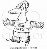 Leg Cartoon Man Break Accident Clipart Wearing Shirt Prone Outline Royalty Clip Illustration Toonaday Rf Arm Boy Leishman Ron Sling sketch template