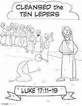 Lepers Leper Heals Healed Teachsundayschool Miracles Template sketch template