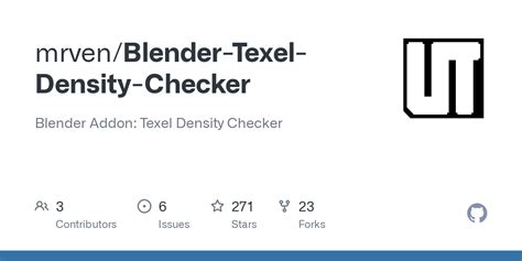 github mrvenblender texel density checker blender addon texel