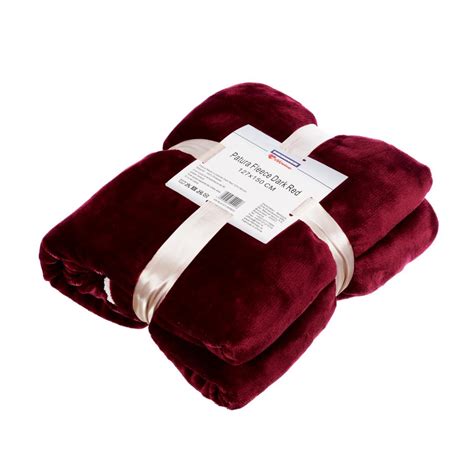fleece blanket dark red  cm eu supplies