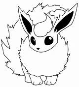 Pokemon Coloriage Flareon Eevee Coloriages sketch template
