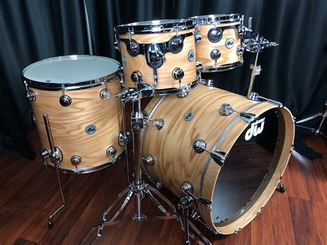 dw drums collectors pure oak hard satin pc drum set dales drum shop